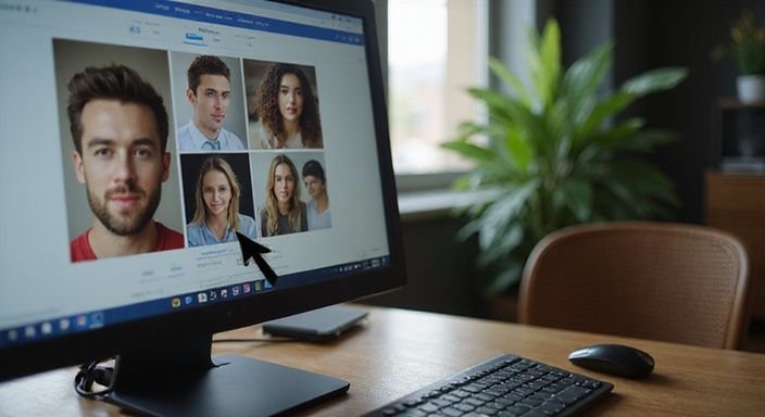 Een close-up van een datingwebsite met een profielgalerij. Een close up van een datingwebsite met een profielgalerij voor veilig online sexdaten