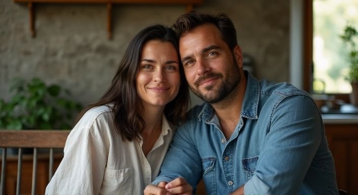 Een intieme moment tussen een man en vrouw in Limburg