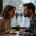 Vind het perfecte Sexcontact in Zuid-Holland - Ontdek Nu! Een man en vrouw delen een intieme conversatie in een café