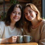 Seksdates voor lesbische vrouwen: vind jouw perfecte match vandaag nog! Twee vrouwen genieten van een intiem gesprek in een gezellige café