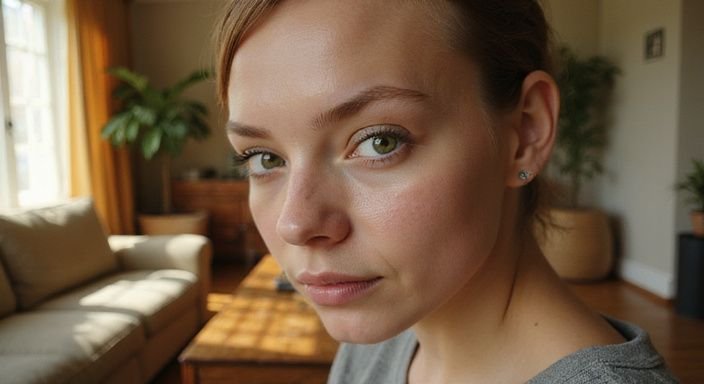 Close-up van levendige groene ogen met fijne details en omgeving.